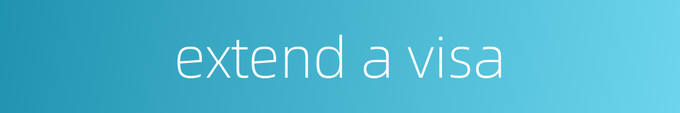 extend a visa的同义词