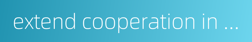 extend cooperation in a pragmatic fashion的同义词