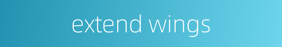extend wings的同义词