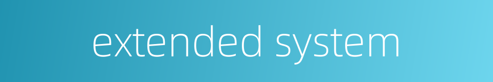 extended system的同义词