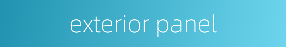 exterior panel的同义词