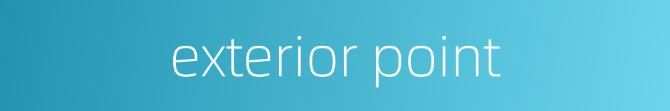 exterior point的同义词