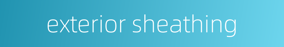 exterior sheathing的同义词