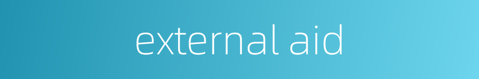 external aid的同义词