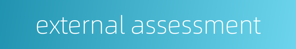 external assessment的同义词