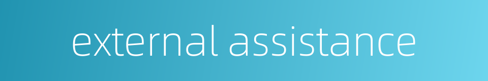 external assistance的同义词