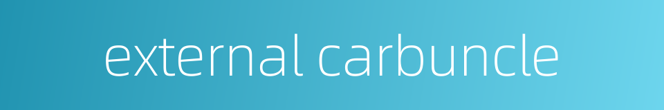 external carbuncle的同义词