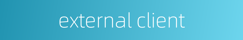 external client的同义词