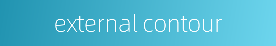 external contour的同义词