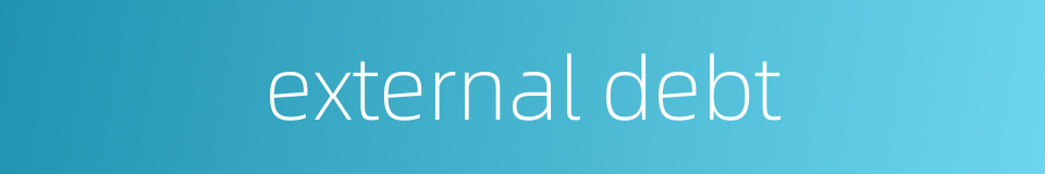 external debt的同义词