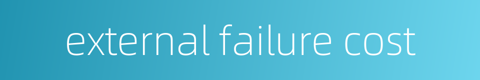 external failure cost的同义词