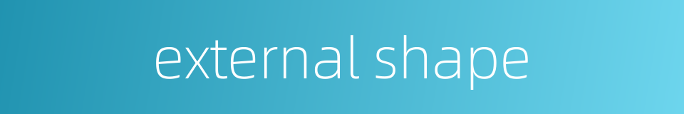 external shape的同义词