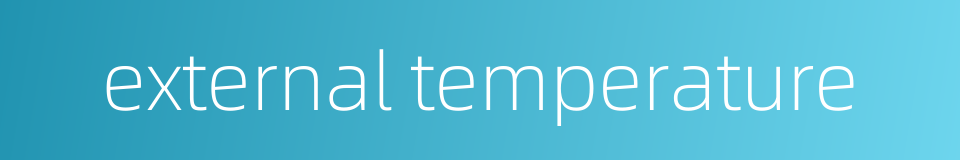 external temperature的同义词