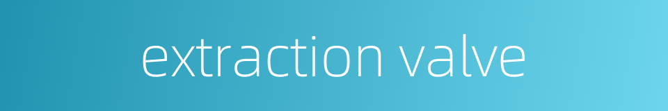 extraction valve的同义词