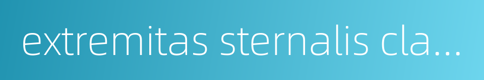 extremitas sternalis claviculae的同义词