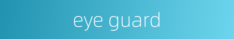 eye guard的同义词