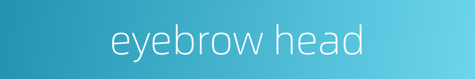 eyebrow head的同义词