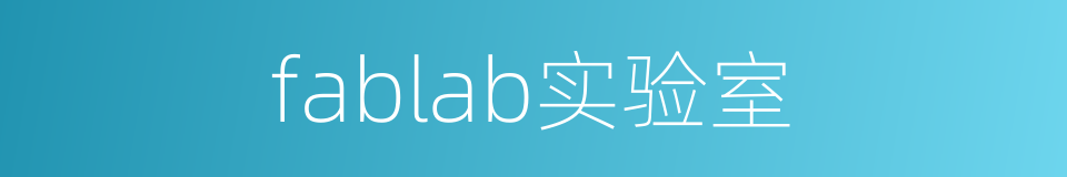 fablab实验室的同义词