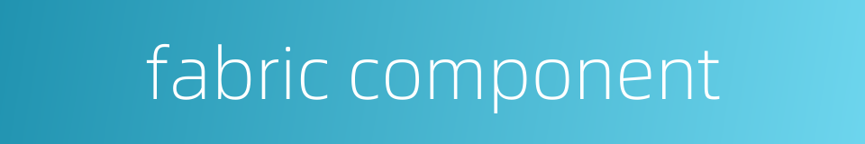 fabric component的同义词