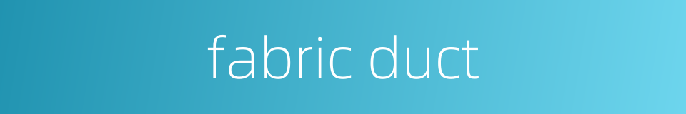 fabric duct的同义词