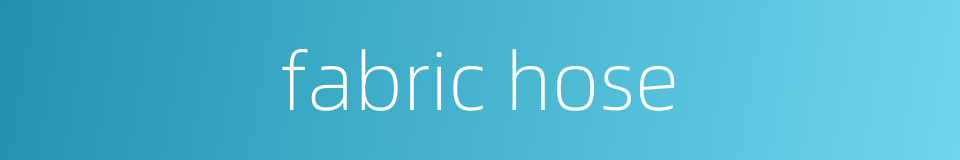 fabric hose的同义词