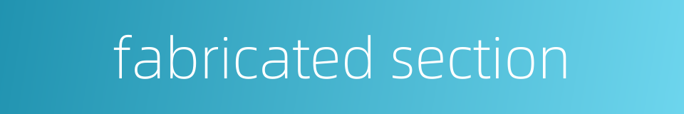 fabricated section的同义词