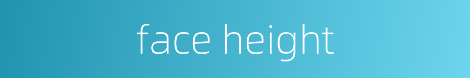 face height的同义词