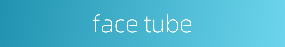 face tube的同义词
