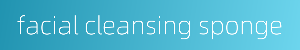 facial cleansing sponge的同义词