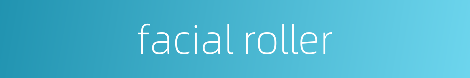 facial roller的同义词