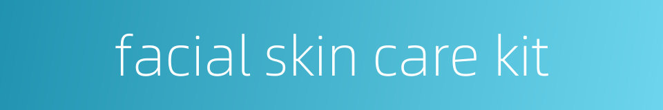facial skin care kit的同义词
