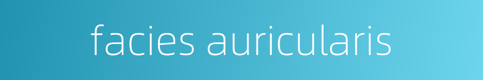 facies auricularis的同义词