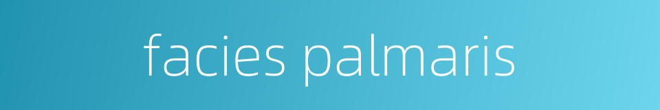 facies palmaris的同义词