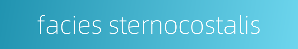 facies sternocostalis的同义词