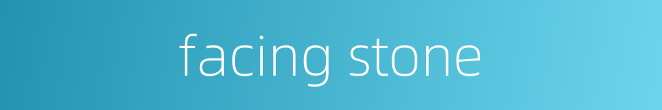 facing stone的同义词