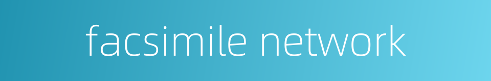 facsimile network的同义词
