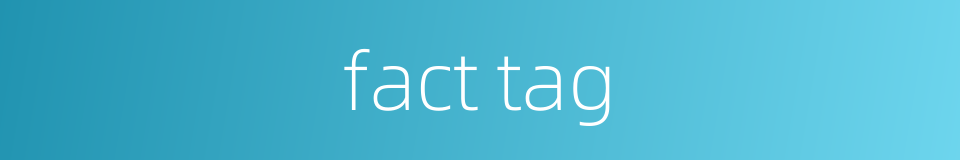 fact tag的同义词