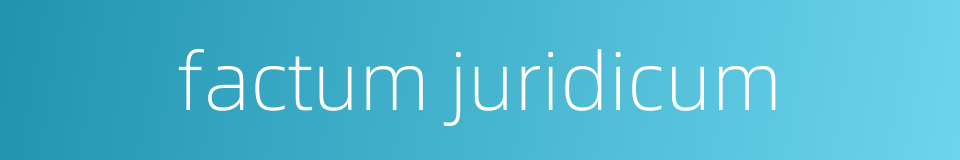 factum juridicum的同义词