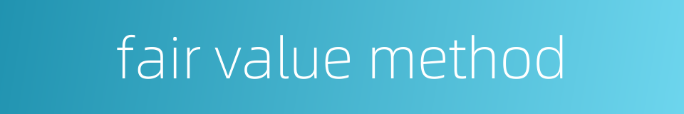fair value method的同义词