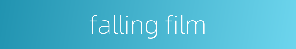 falling film的同义词