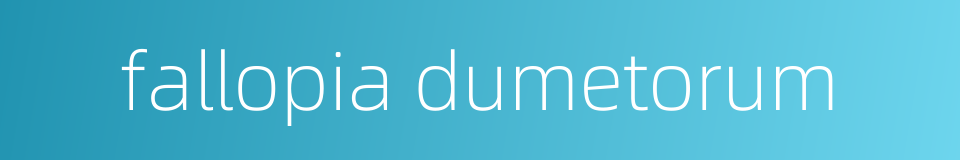 fallopia dumetorum的同义词