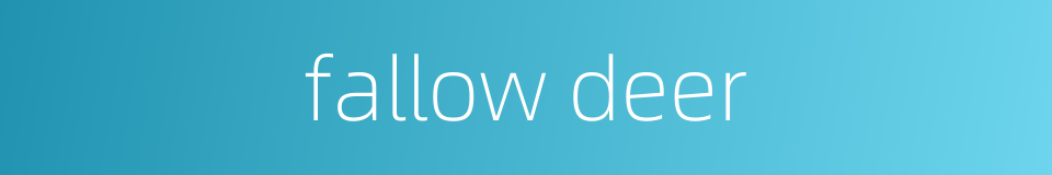 fallow deer的同义词