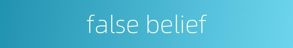 false belief的同义词