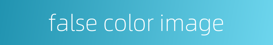 false color image的同义词