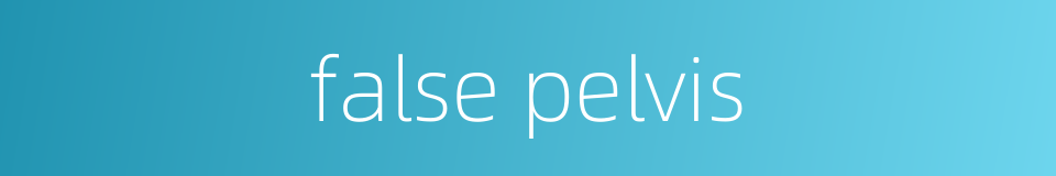 false pelvis的同义词