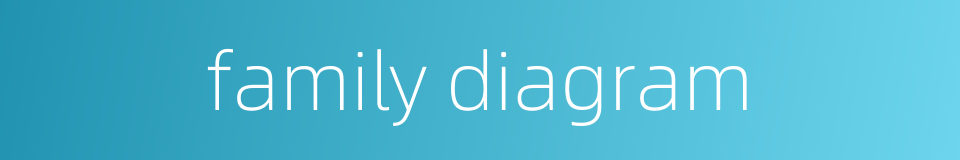 family diagram的同义词