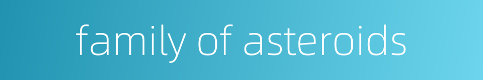 family of asteroids的同义词