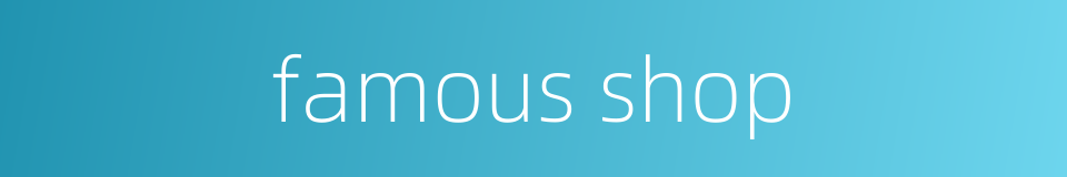famous shop的同义词
