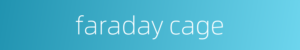 faraday cage的同义词