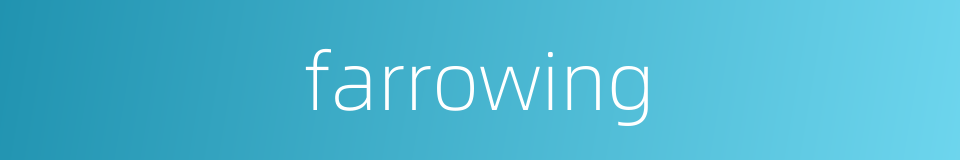 farrowing的同义词